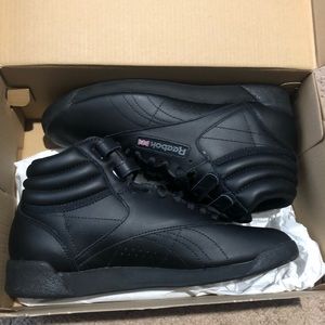 Reebok Freestyle Hi Black size 7.5 Brand New